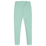 Turquoise Polka Dots Women's Leggings