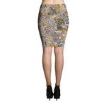 Persian Miniature Pencil Skirt