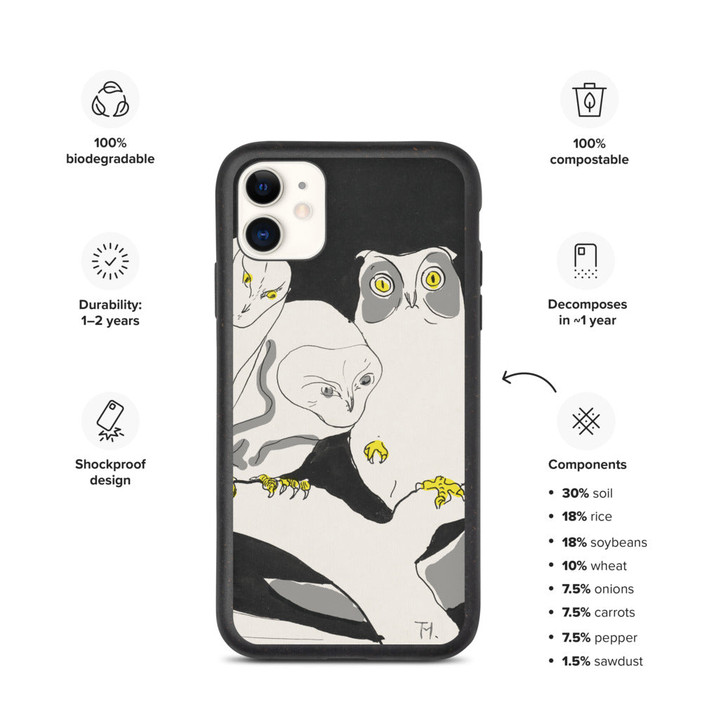 Owls Biodegradable iPhone Case