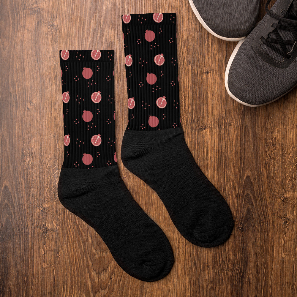 Pomegranate Print Socks