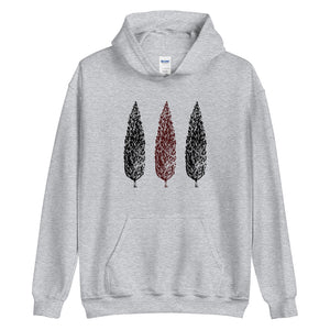 Cypress trees in ink Unisex Hoodie